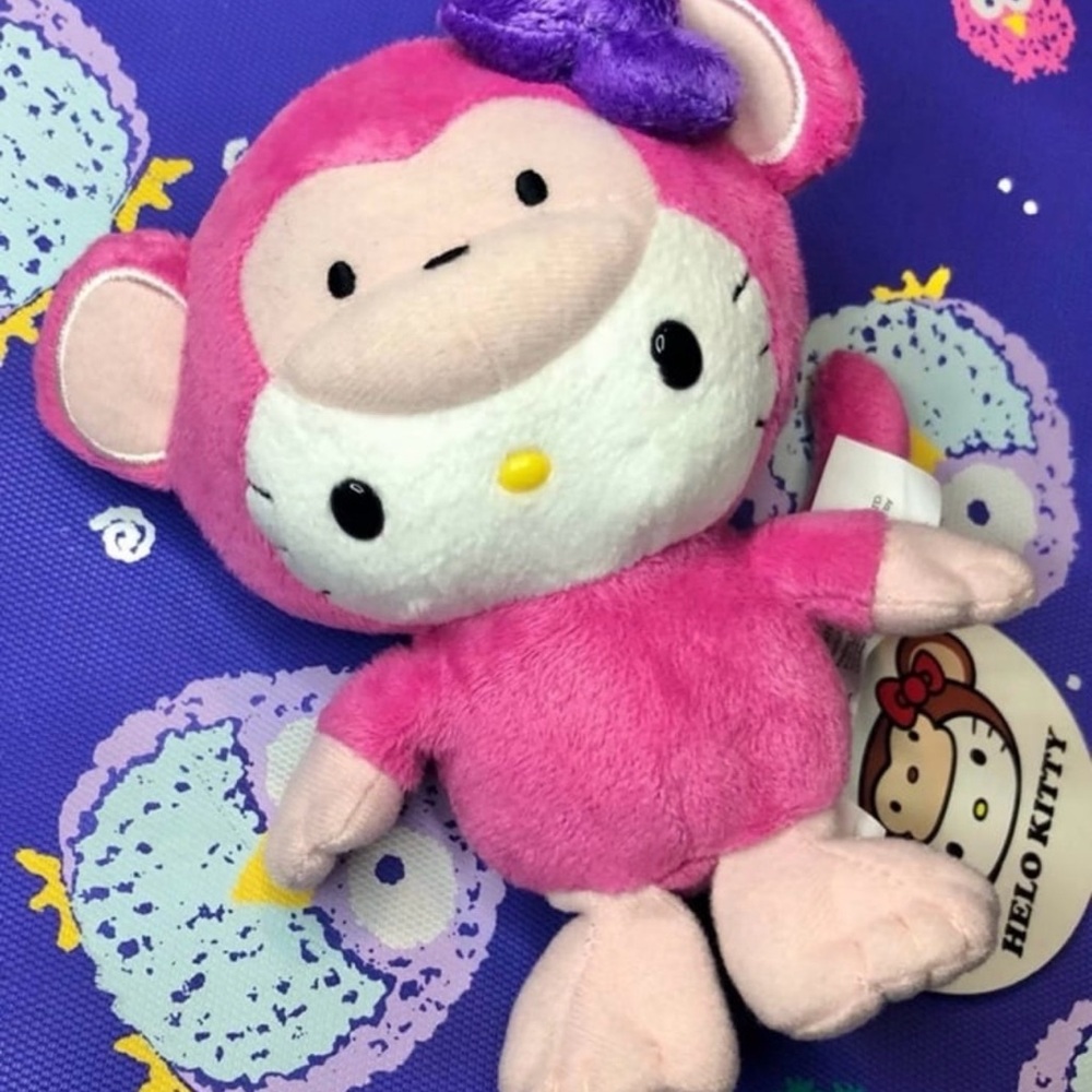 Sanrio Hello Kitty pink monkey plush 2016